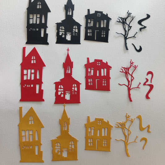 1 Pack, 9+ DIE cuts paper Pressed Material Paper for Halloween, Suitable For DIY Decoration Of Journals, Journaling, Scrapbooking, Albums.