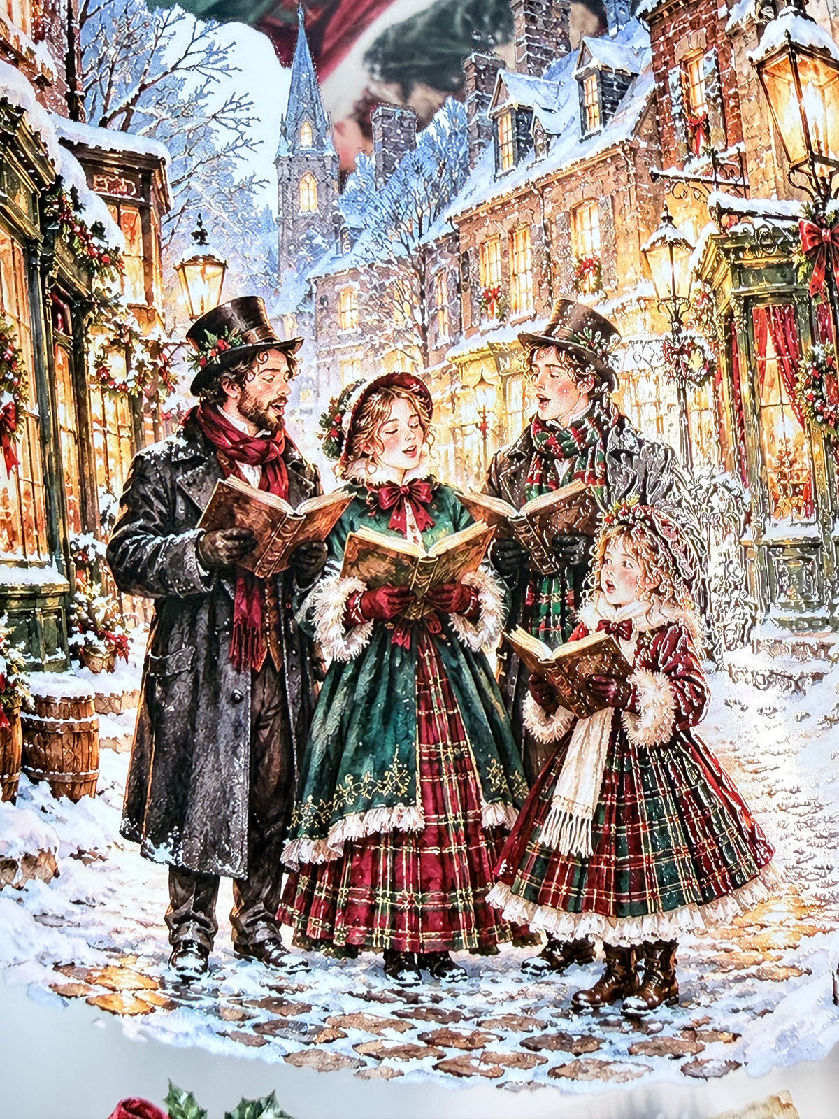 Candlelit carols and Velvet advent Landscape PET 3D raised tape.