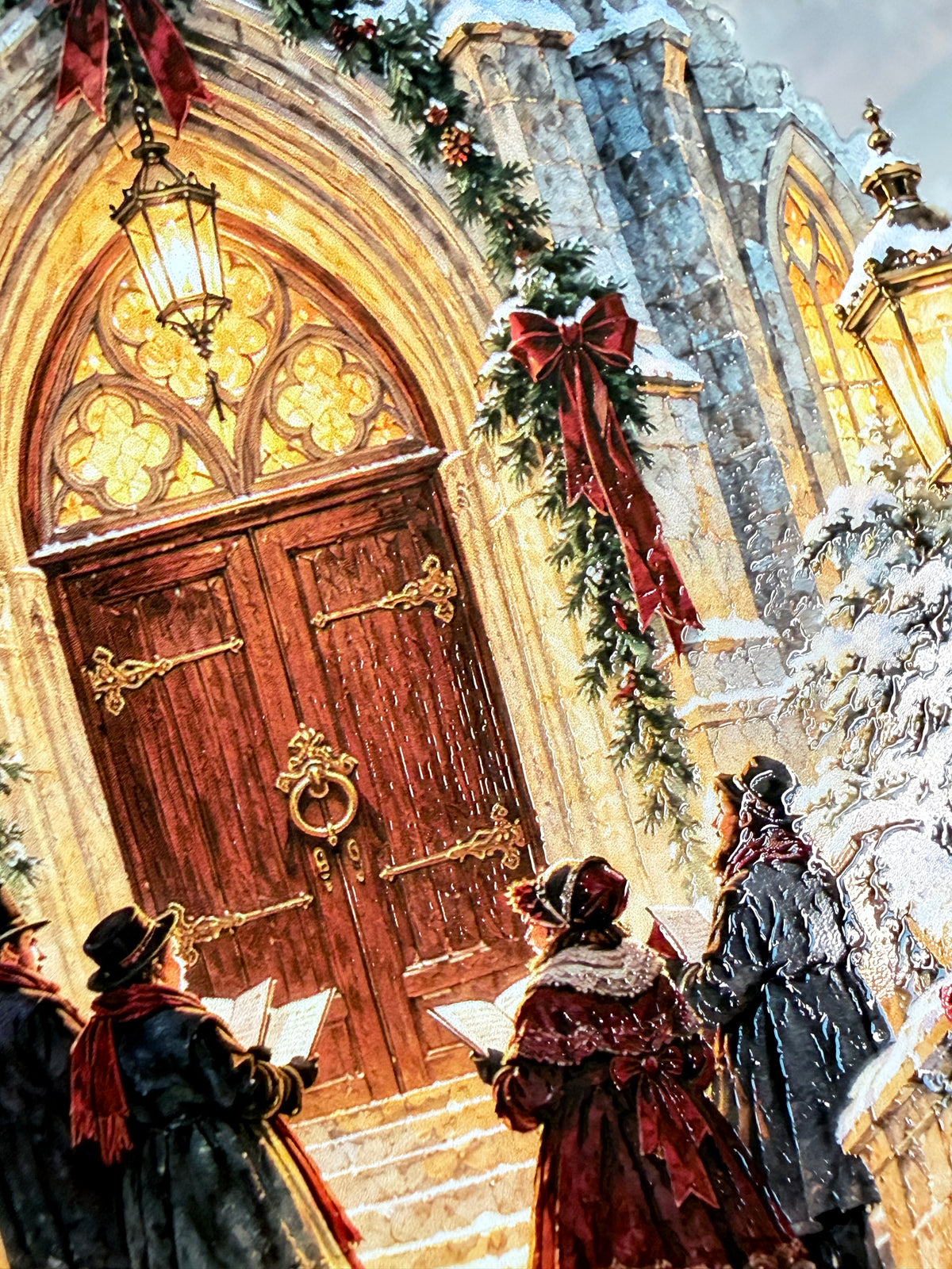 Candlelit carols and Velvet advent Landscape PET 3D raised tape.