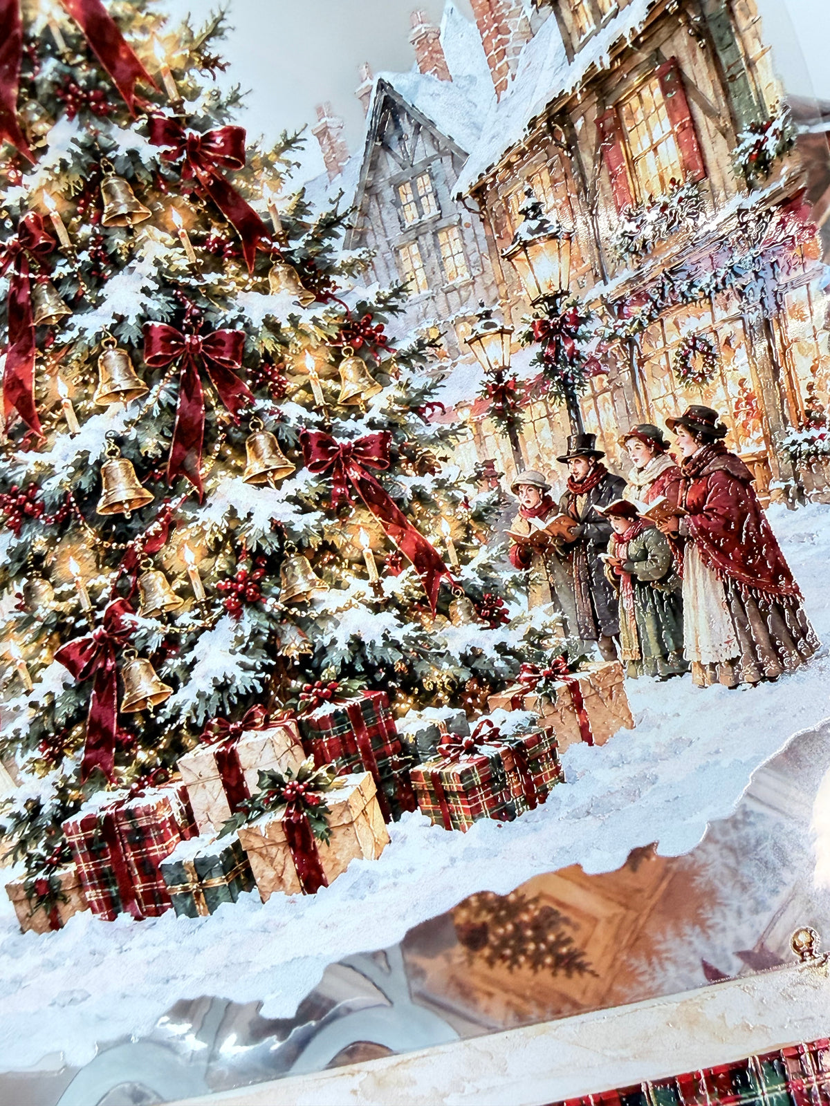 Candlelit carols and Velvet advent Landscape PET 3D raised tape.