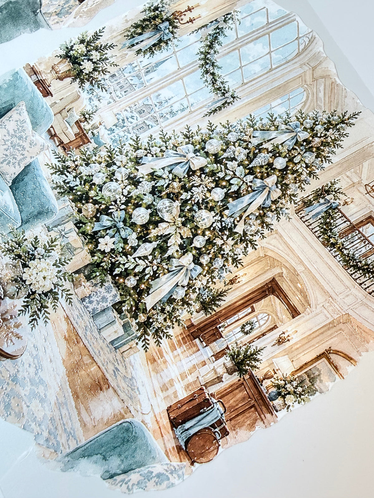 Magical Christmas and Winter at the Lodge Landscape PET 3D raised tape.