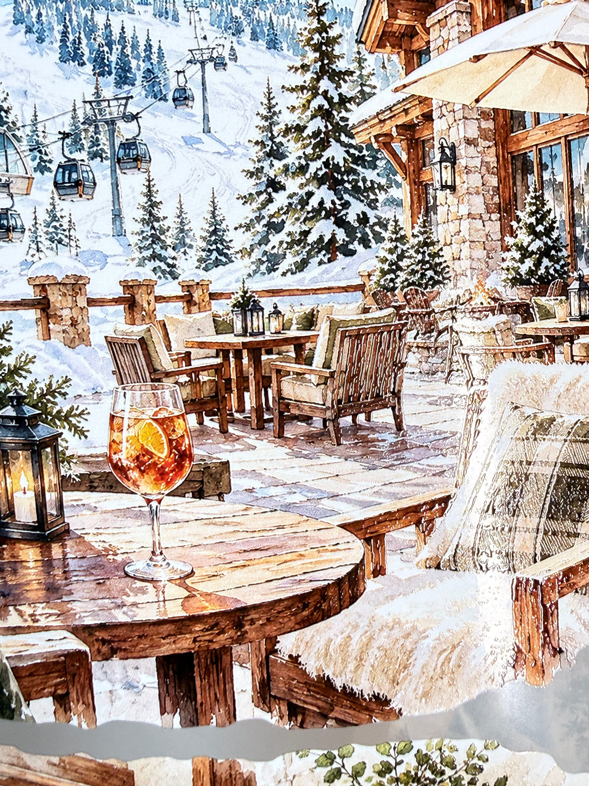 Magical Christmas and Winter at the Lodge Landscape PET 3D raised tape.