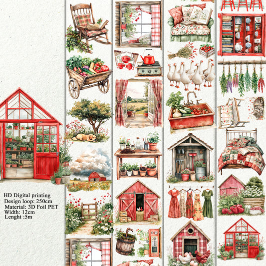 BUNDLE Summer farm PET 3D raised tape