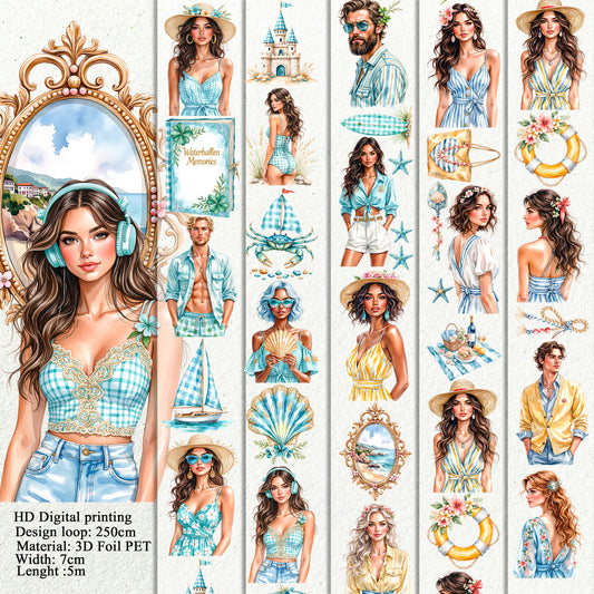 Waterhallen Beach Memories and Etoile de Cote PET 3D raised tape
