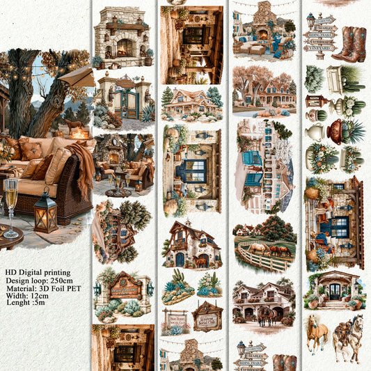 BUNDLE Western Club  PET 3D raised tape