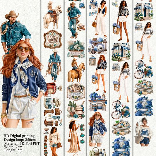 Western Social Club and Salt Air Society PET 3D raised tape