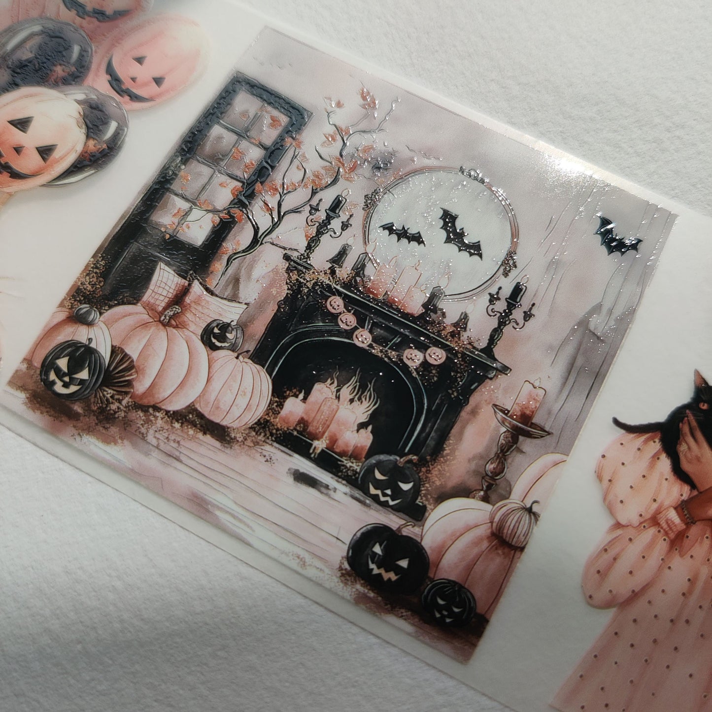 PET 3D raised tape cute Halloween tape,one roll vintage fashion, junk journal, scrapbooking,bullet journal, card making.